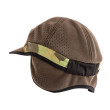 WB cap with ear cover, brown + czech wood