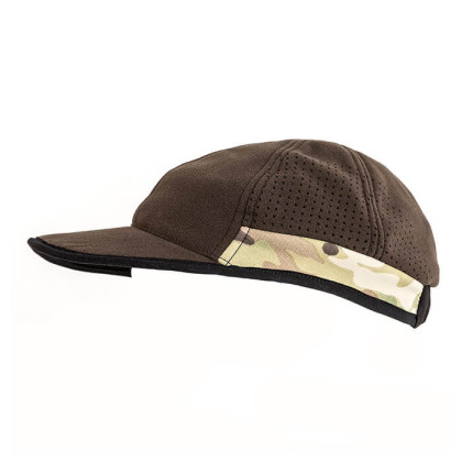 WB cap with visor, brown + multicam